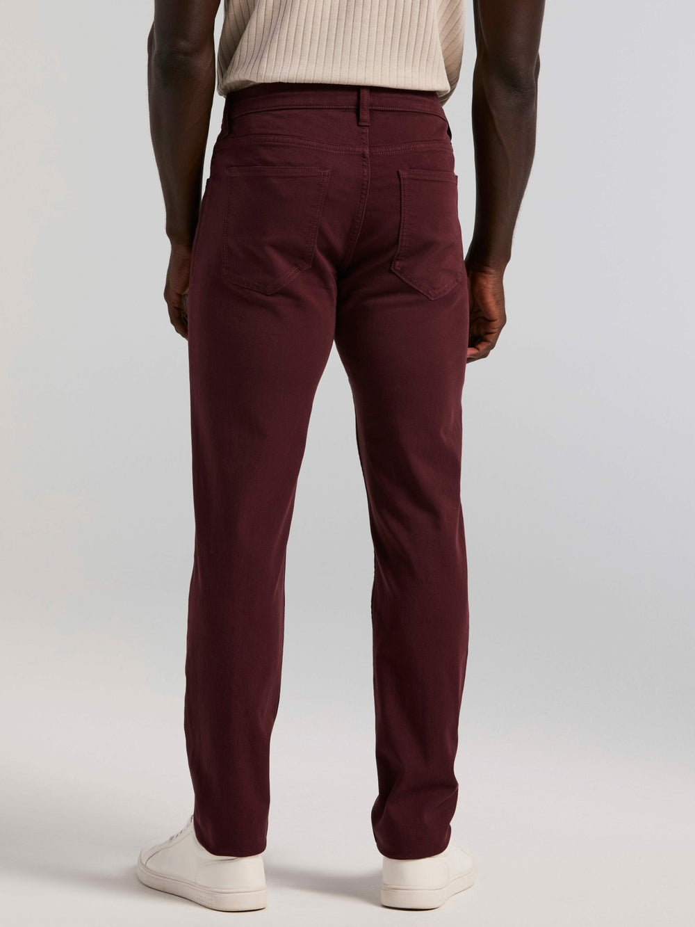 Slim Fit Dyed Solid Twill Five Pocket Pant