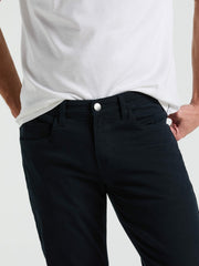Slim Fit Dyed Solid Twill Five Pocket Pant