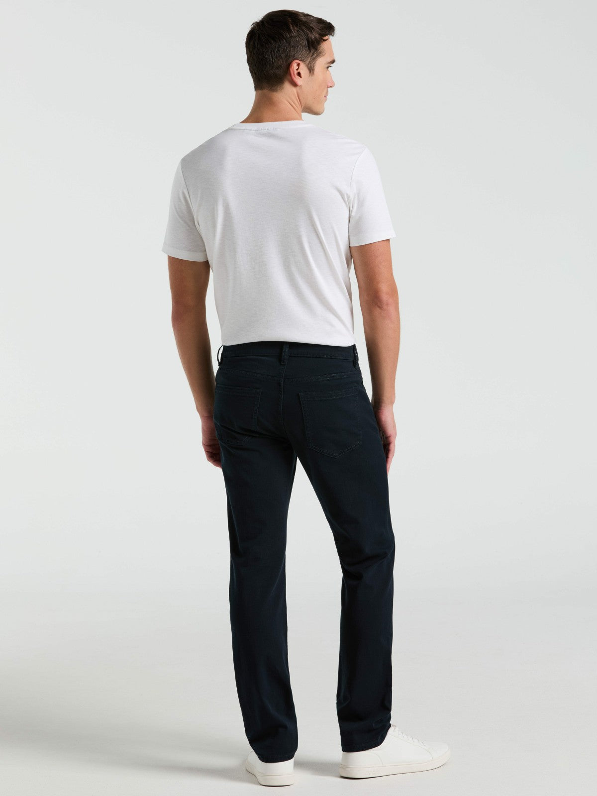 Slim Fit Dyed Solid Twill Five Pocket Pant