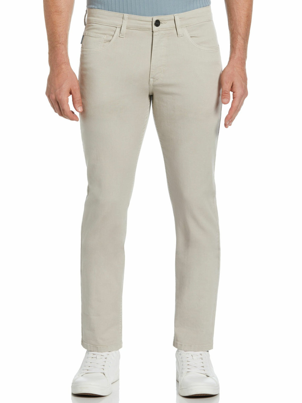 Slim Fit Dyed Solid Twill Five Pocket Pant