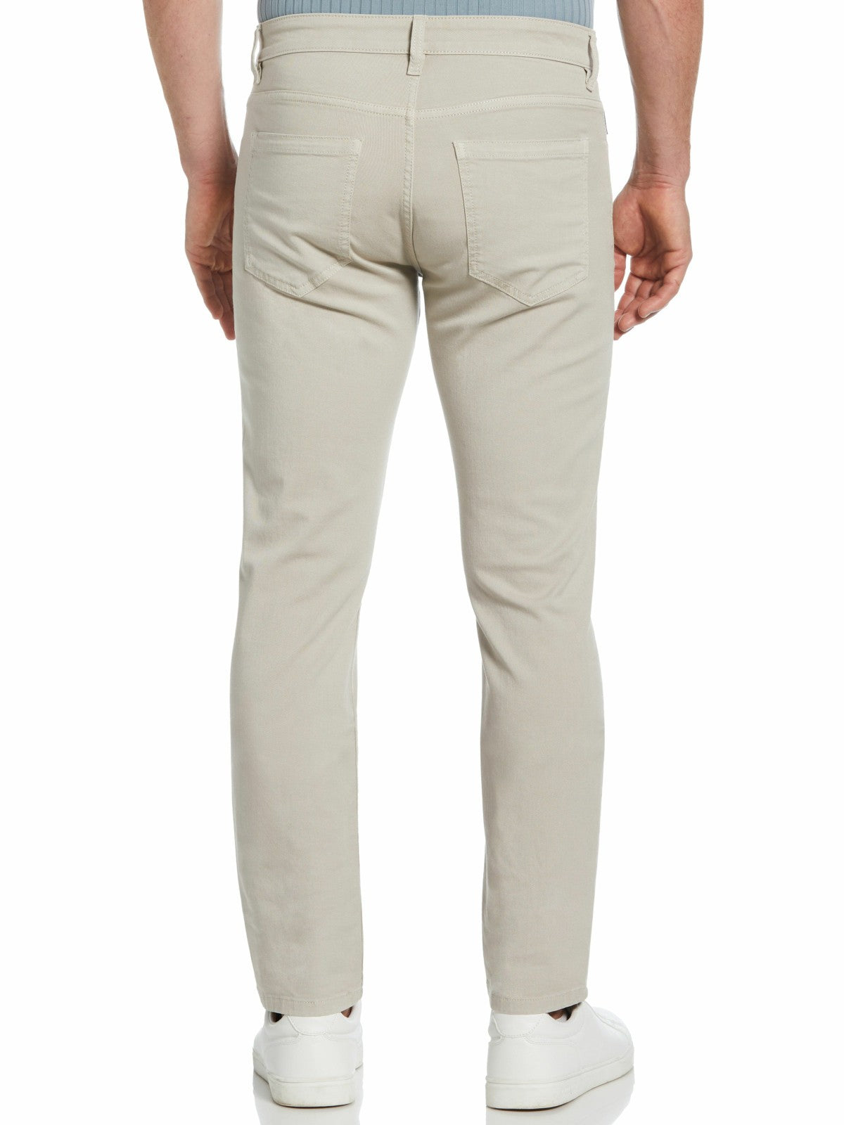 Slim Fit Dyed Solid Twill Five Pocket Pant