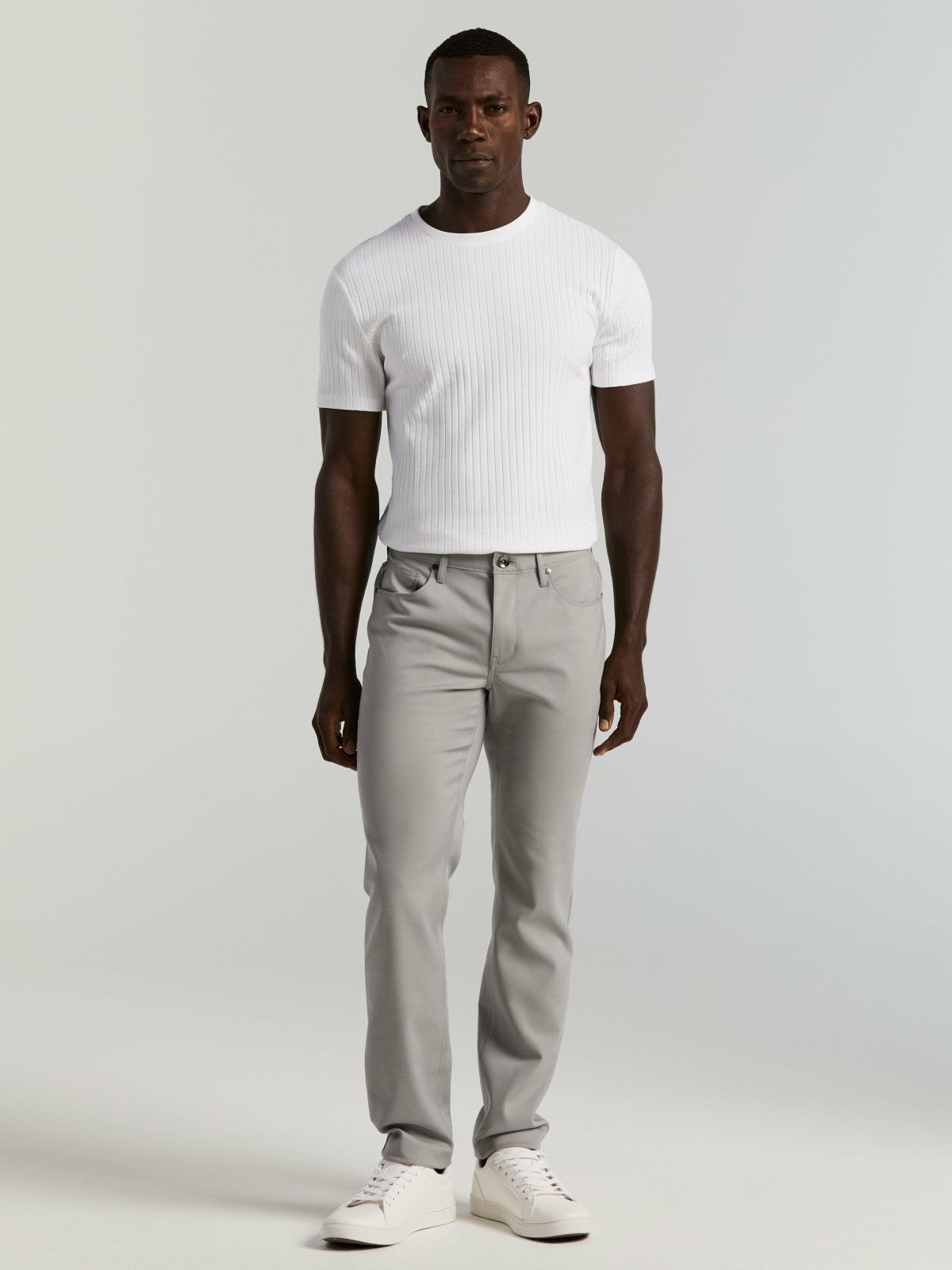 Slim Fit Double Cloth 5-Pocket Pants