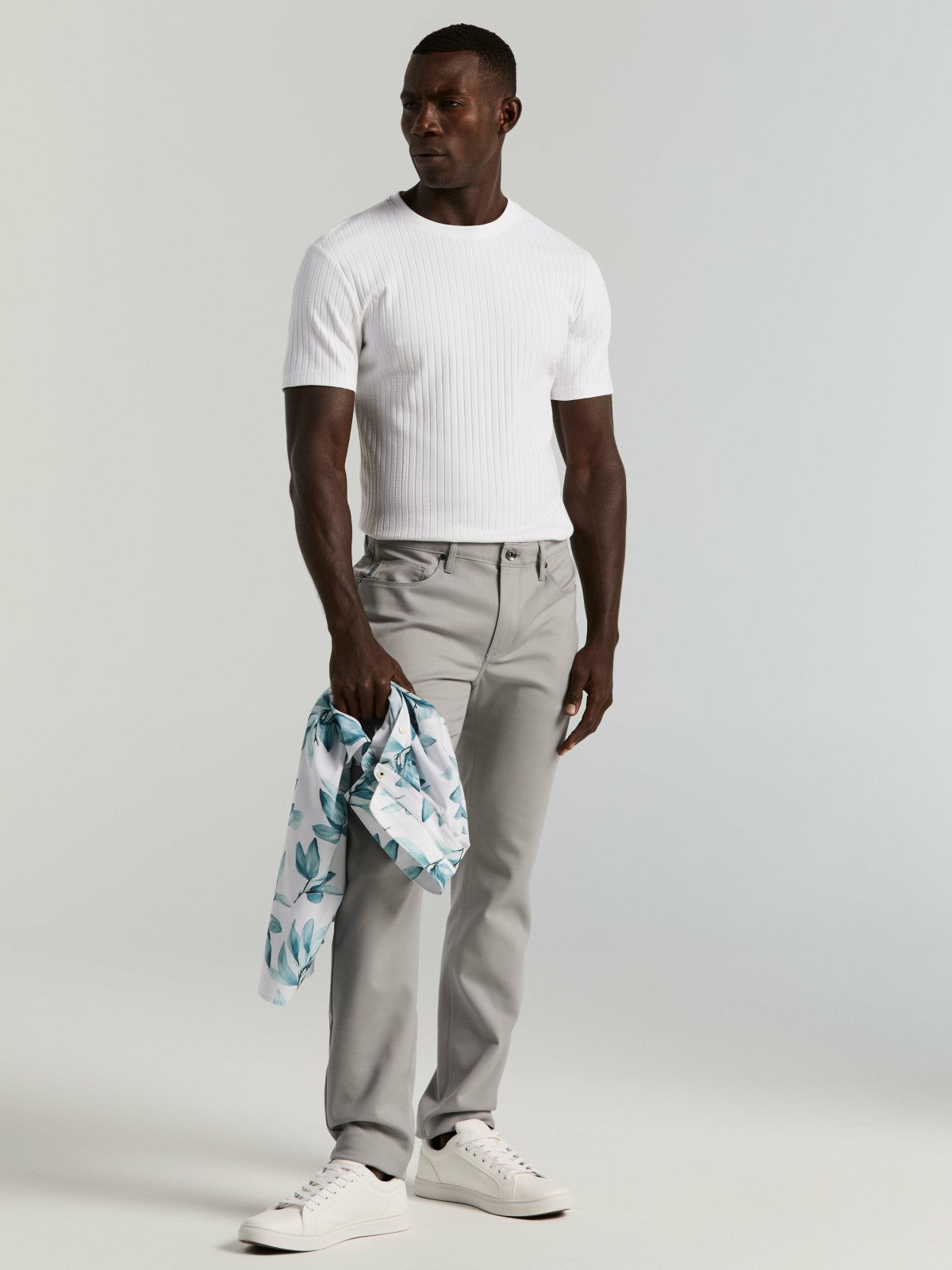 Slim Fit Double Cloth 5-Pocket Pants