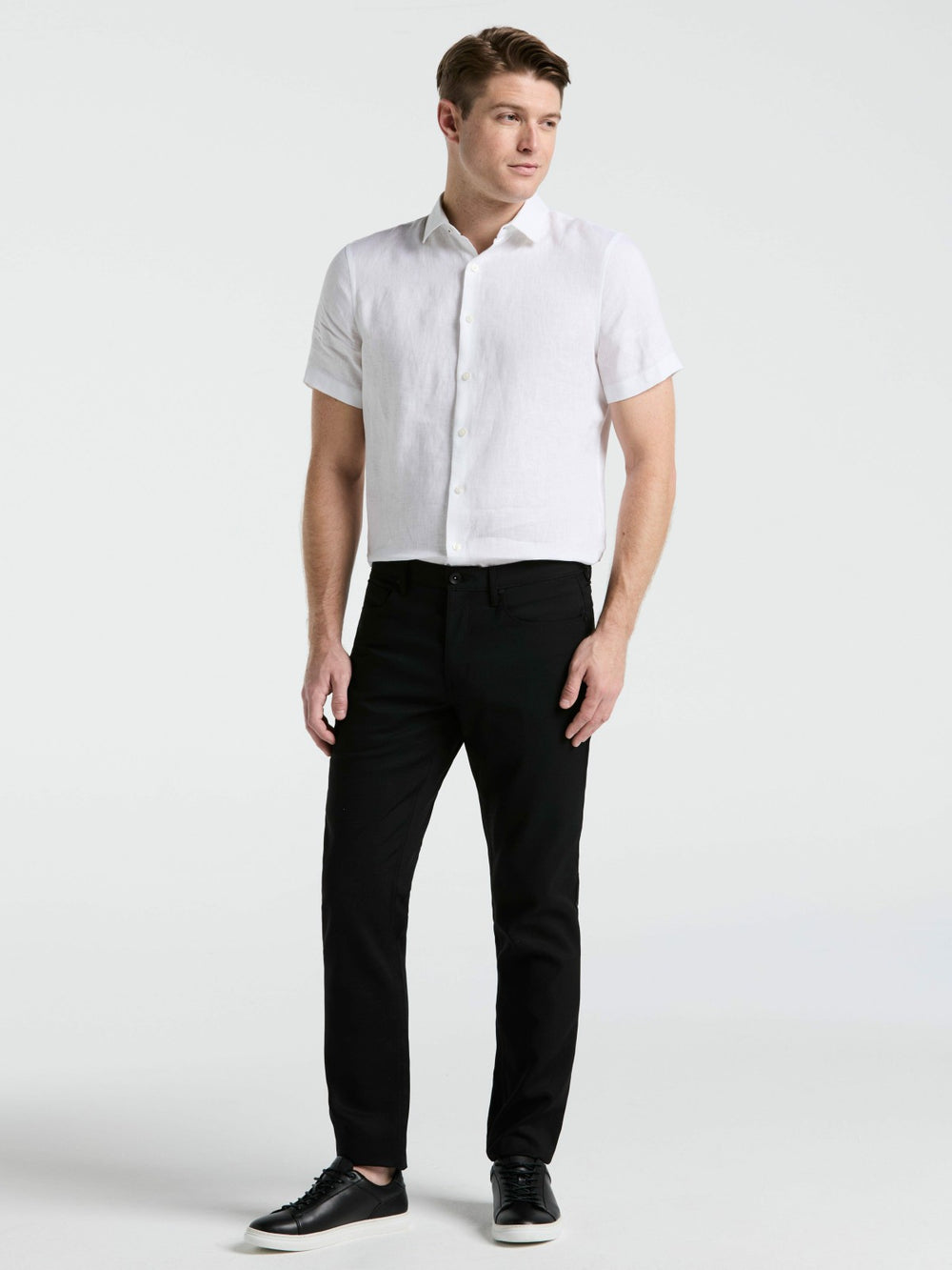 Slim Fit Double Cloth 5-Pocket Pants