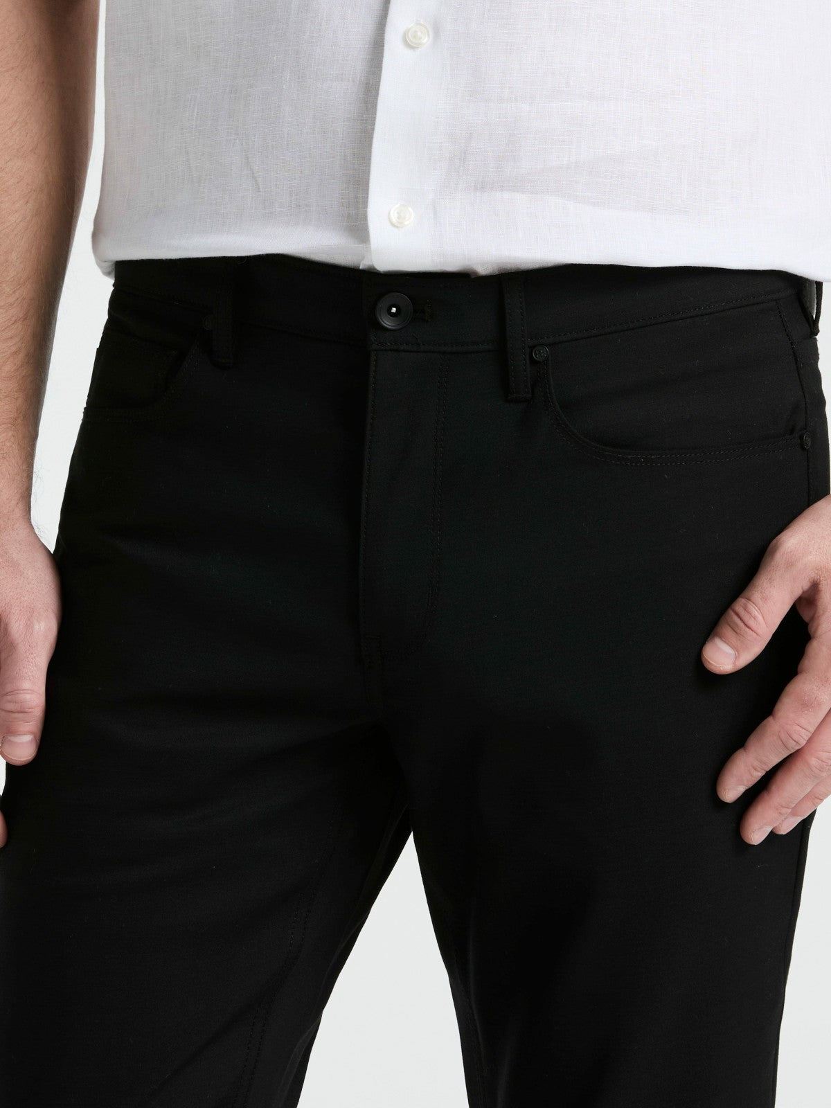 Slim Fit Double Cloth 5-Pocket Pants