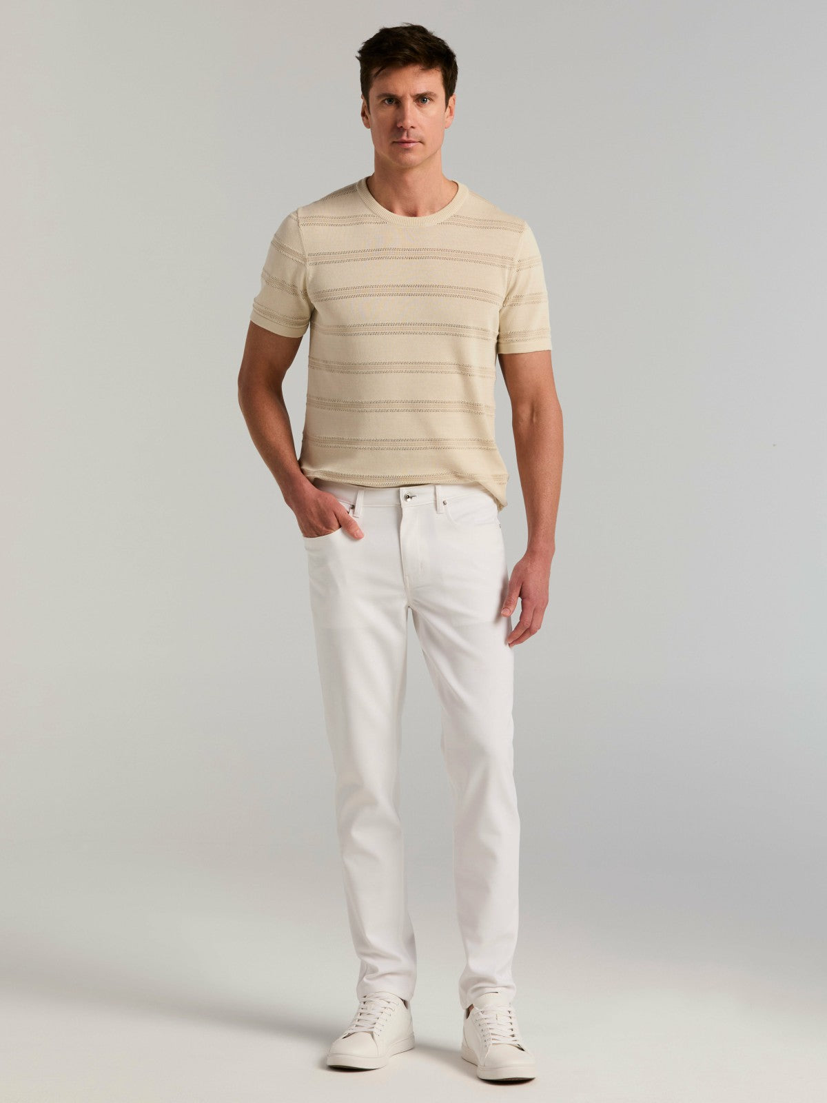 Slim Fit Double Cloth 5-Pocket Pants