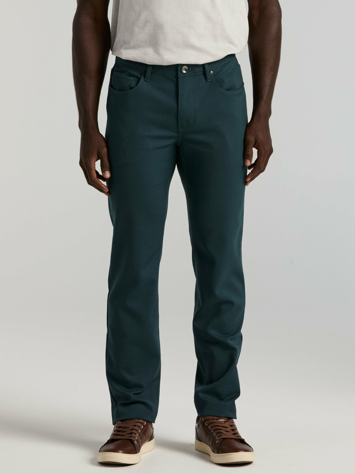 Slim Fit Double Cloth 5-Pocket Pants