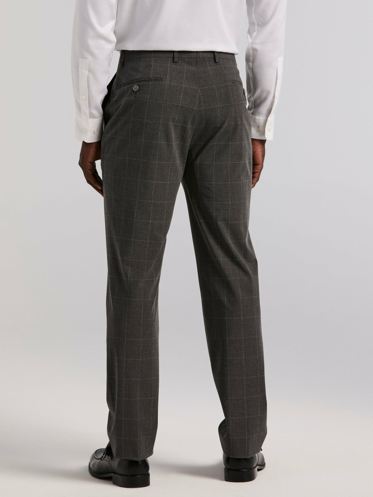 Slim Fit Windowpane Suit Pant