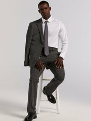 Slim Fit Windowpane Suit Pant