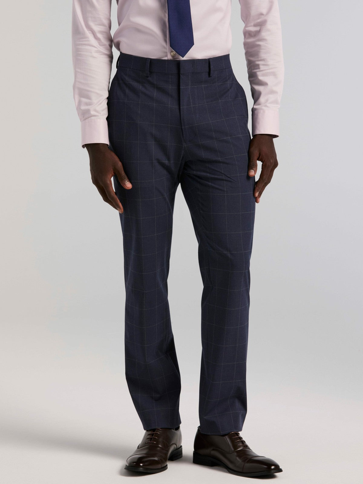 Slim Fit Windowpane Suit Pant
