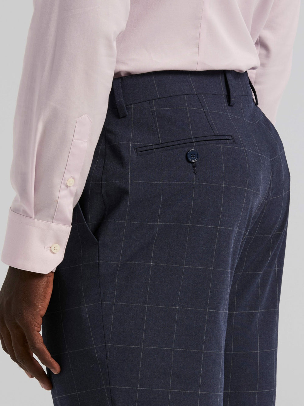 Slim Fit Windowpane Suit Pant
