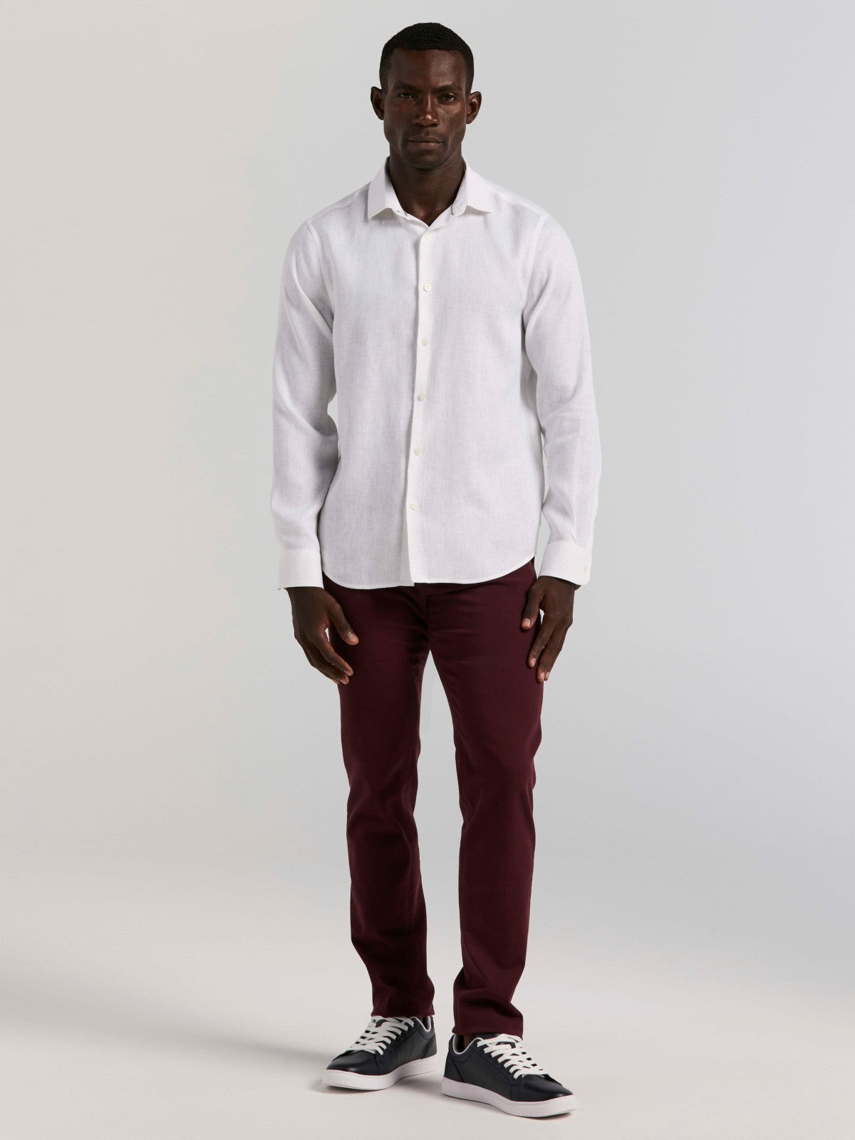 Slim Fit Dyed Solid Twill Chino Pant