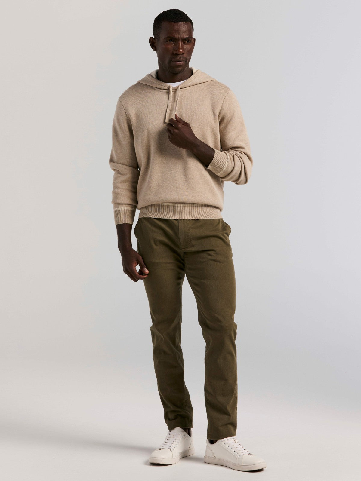 Slim Fit Dyed Solid Twill Chino Pant