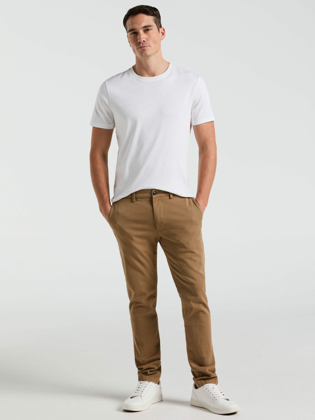 Slim Fit Dyed Solid Twill Chino Pant