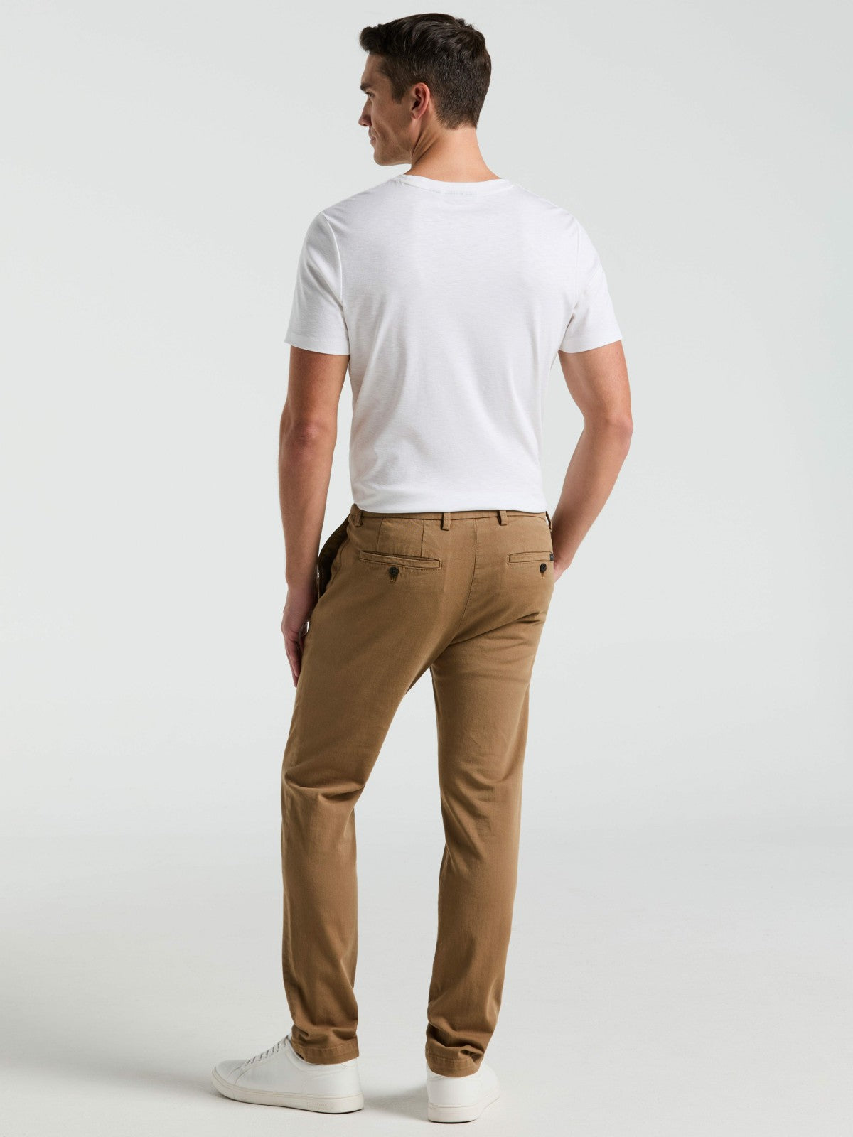 Slim Fit Dyed Solid Twill Chino Pant