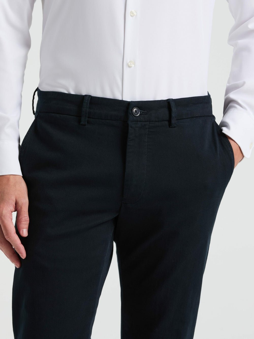 Slim Fit Dyed Solid Twill Chino Pant