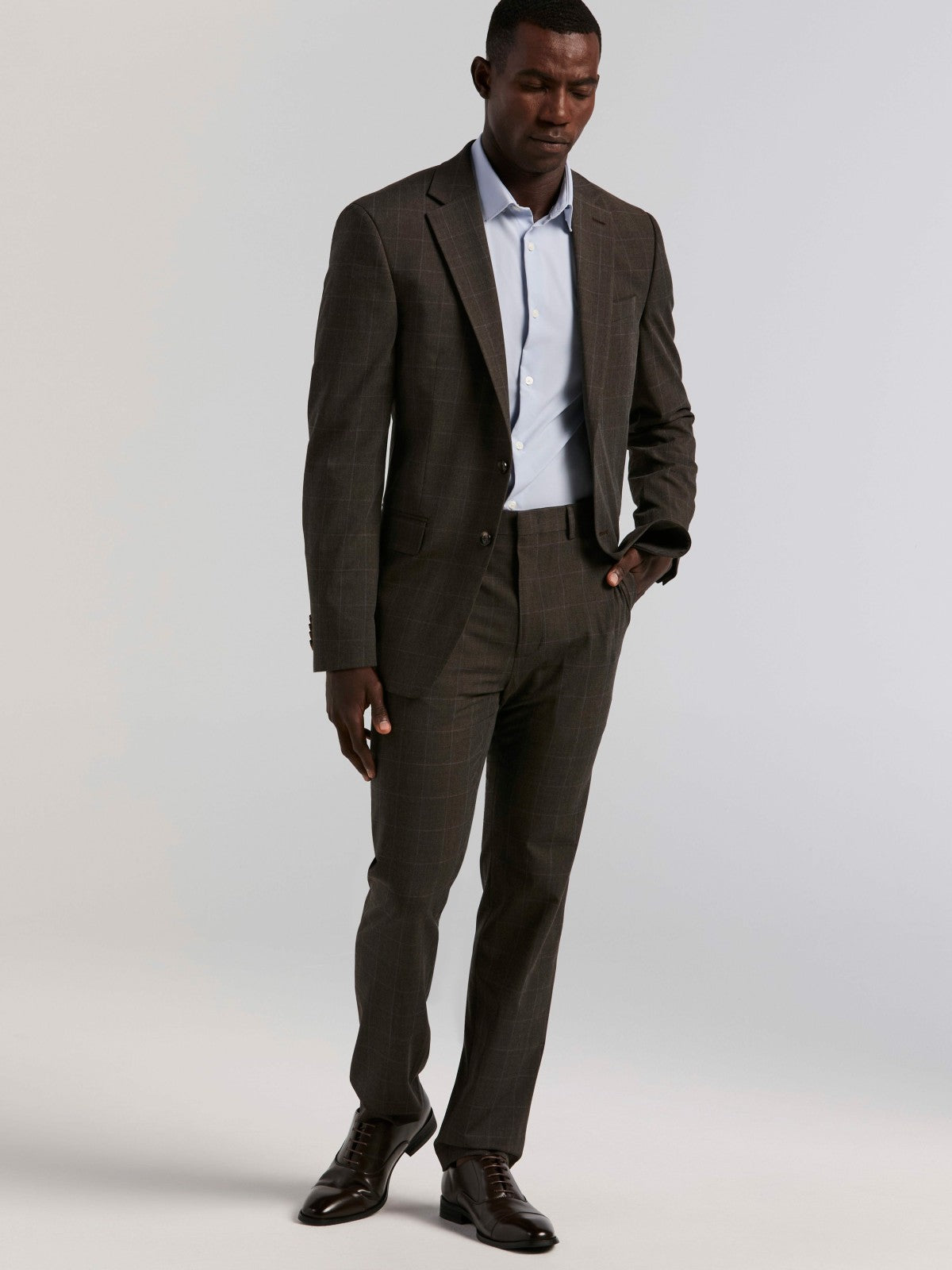 Slim Fit Windowpane Suit Pant