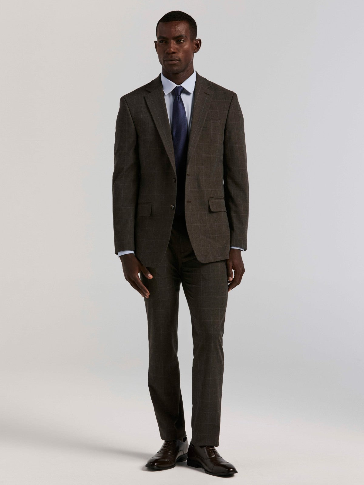 Slim Fit Windowpane Suit Pant