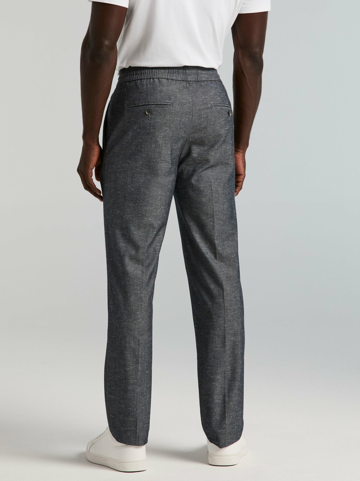 Slim Fit Linen Blend Drawstring Pants