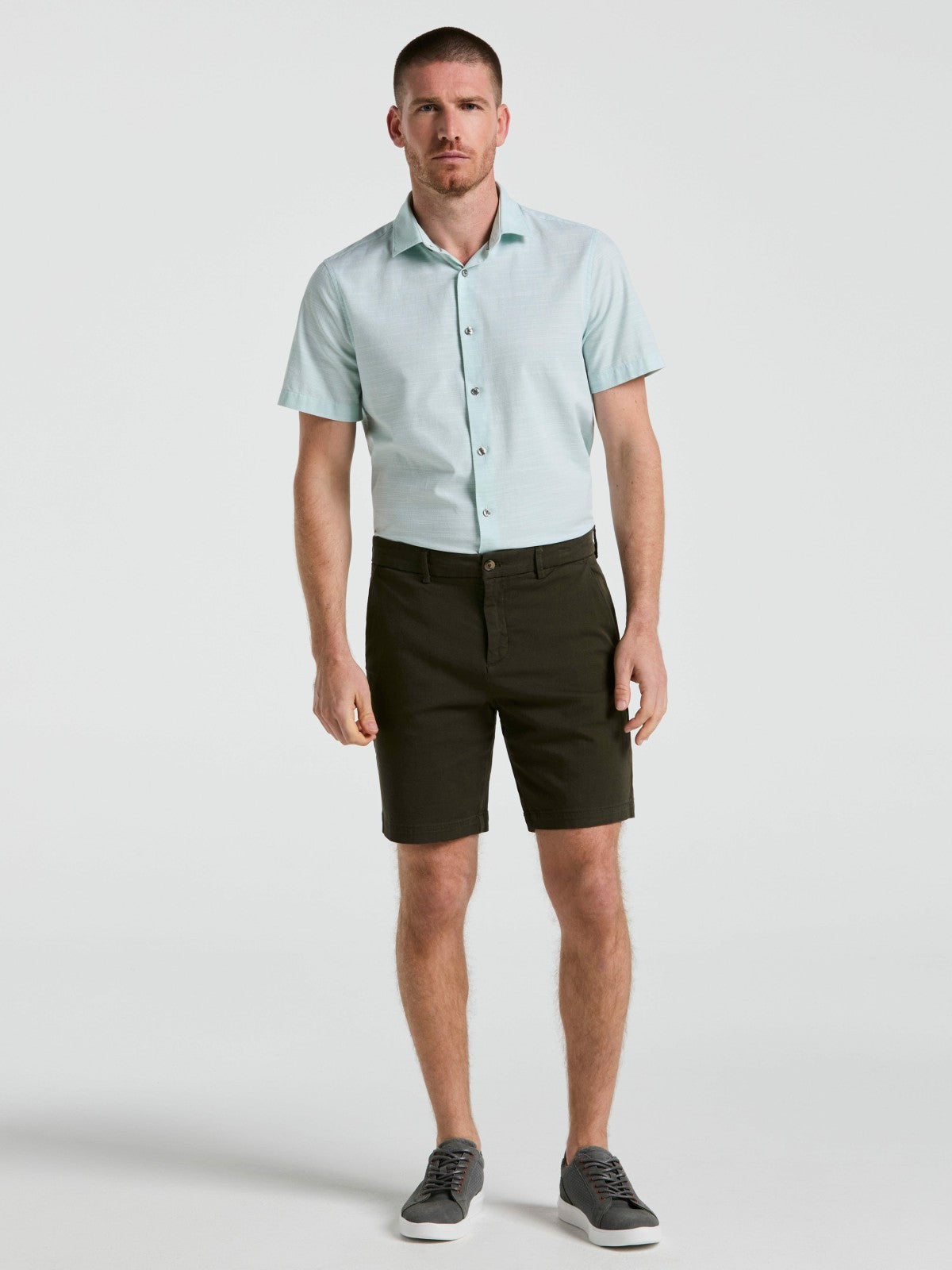 8" Flat Front Garment Dyed Short