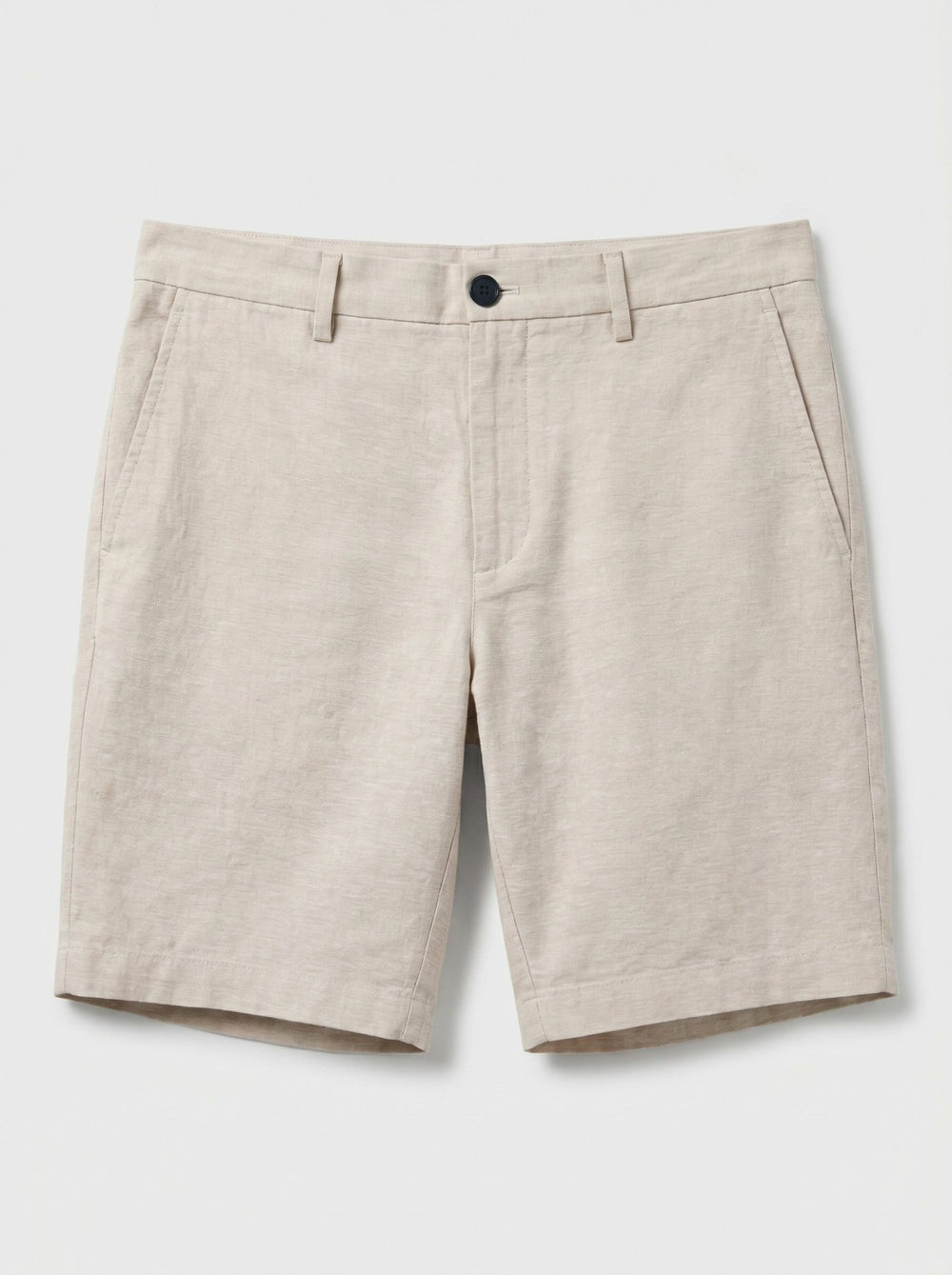 8" Flat Front Linen Cotton Short
