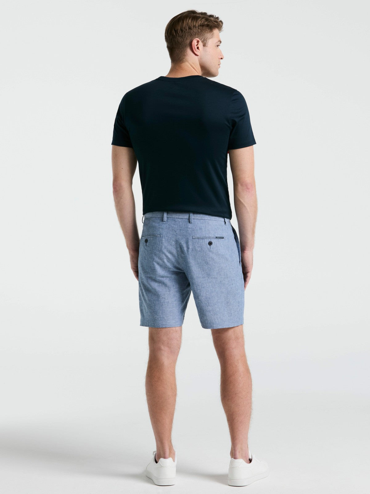 8" Flat Front Linen Cotton Short