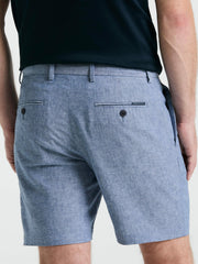 8" Flat Front Linen Cotton Short