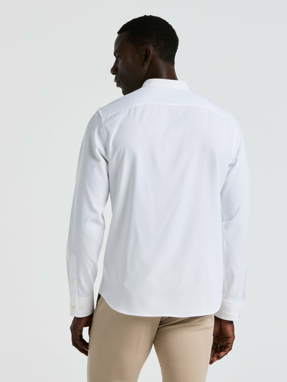 Men's Untucked Total Stretch Slim Fit Banded Collar Shirt - Perry Ellis