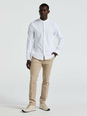 Men's Untucked Total Stretch Slim Fit Banded Collar Shirt - Perry Ellis