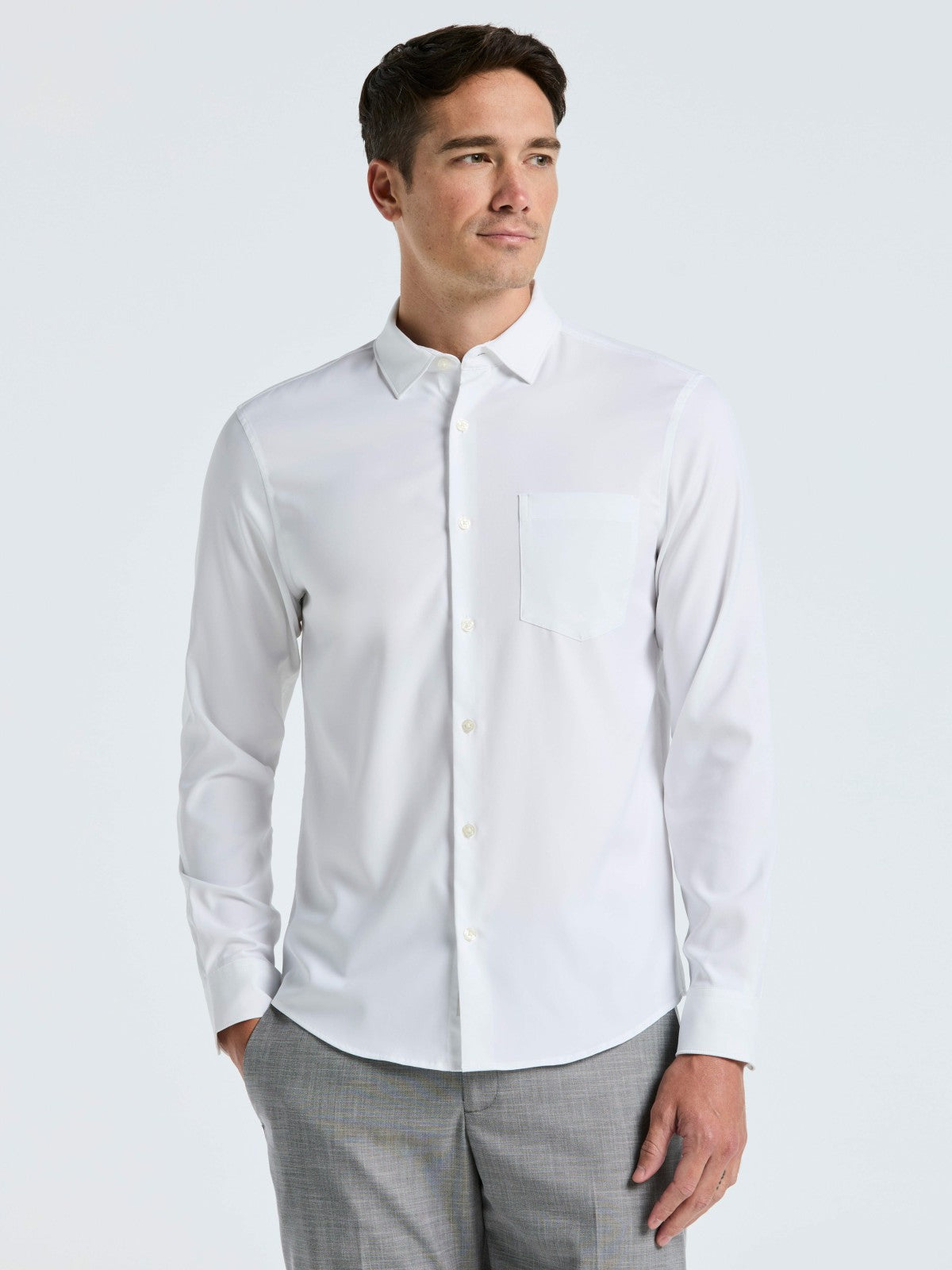 Untucked Total Stretch Slim Fit Solid Shirt