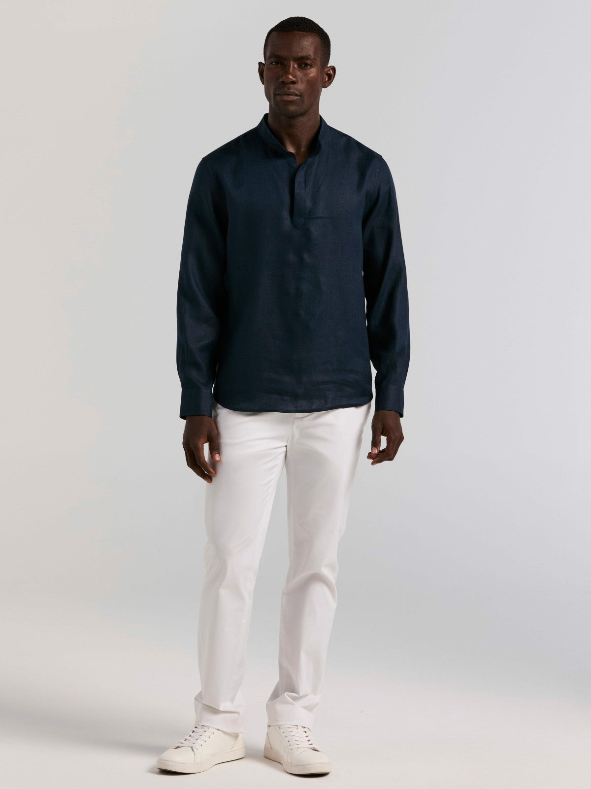 Solid Linen Popover Shirt