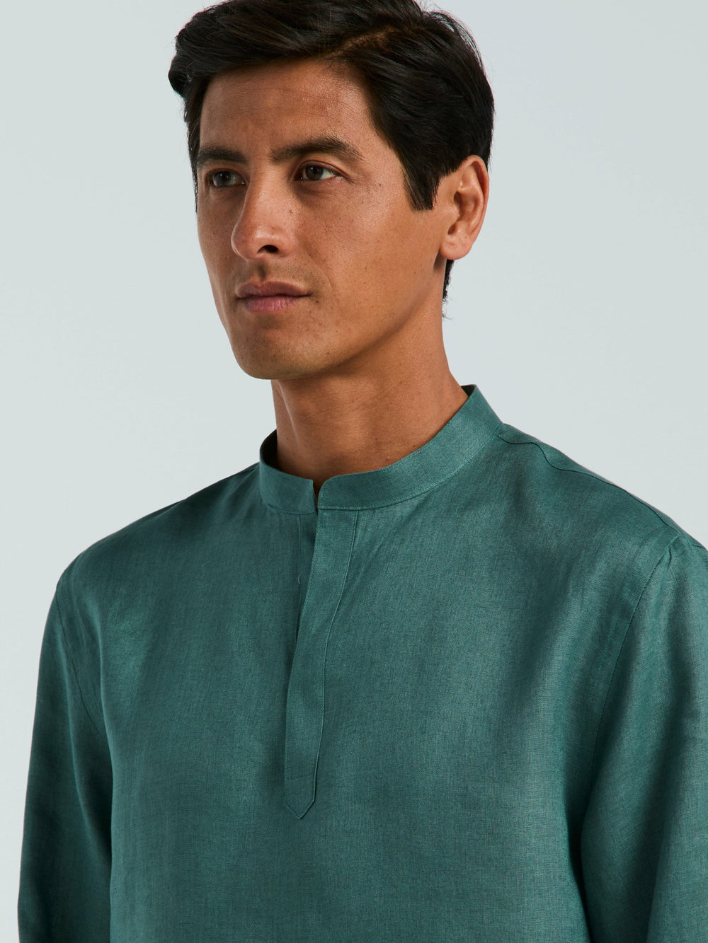 Solid Linen Popover Shirt