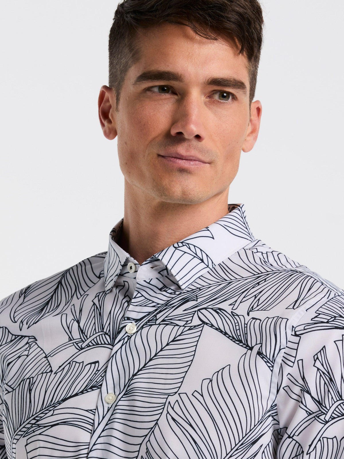 Slim Fit Botanical Print Shirt