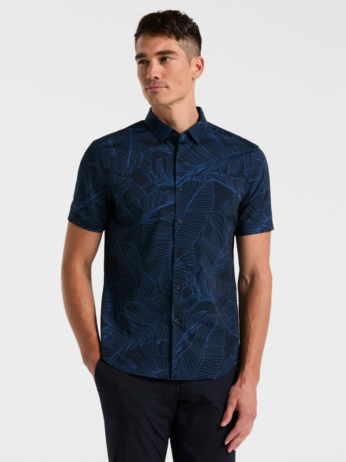 Slim Fit Botanical Print Shirt
