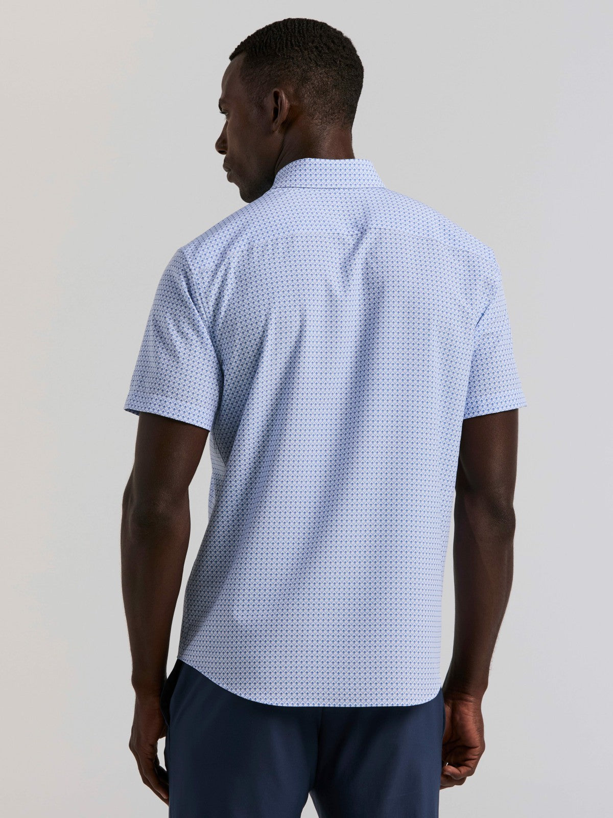 Slim Fit Cube Geometric Print Shirt