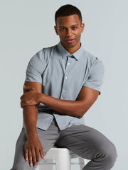 Slim Fit Cube Geometric Print Shirt