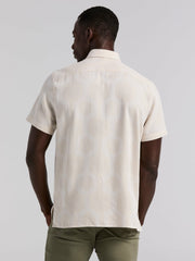 Cotton Linen Geo Jacquard Shirt