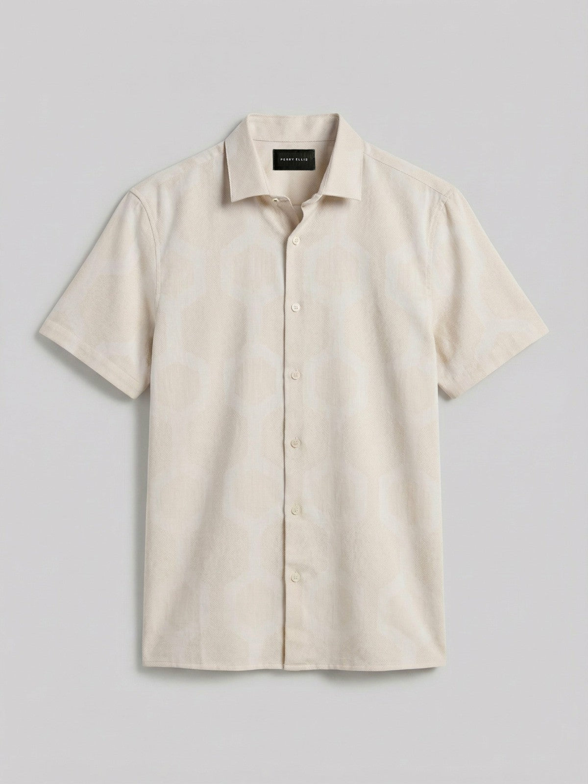 Cotton Linen Geo Jacquard Shirt