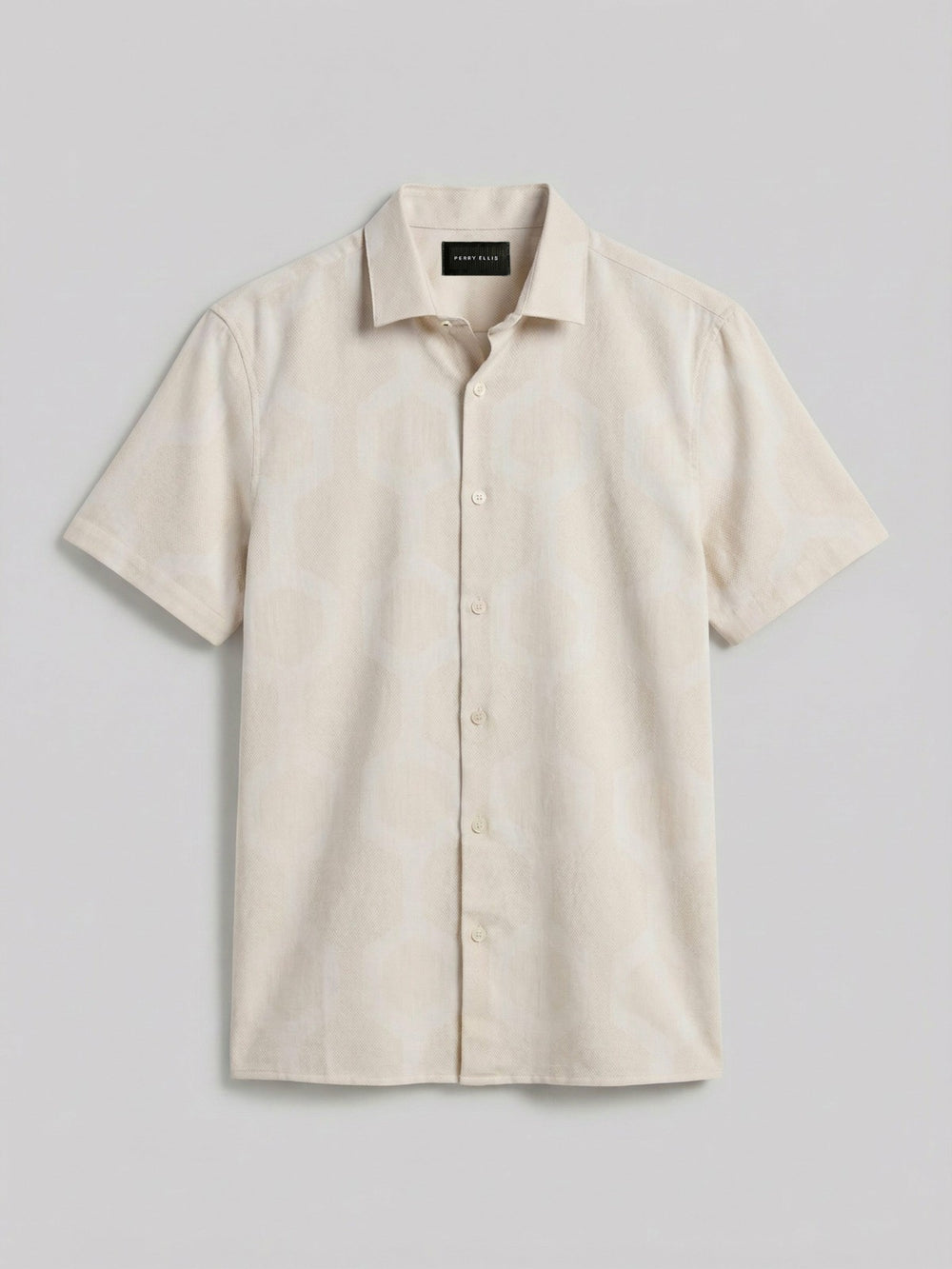Cotton Linen Geo Jacquard Shirt
