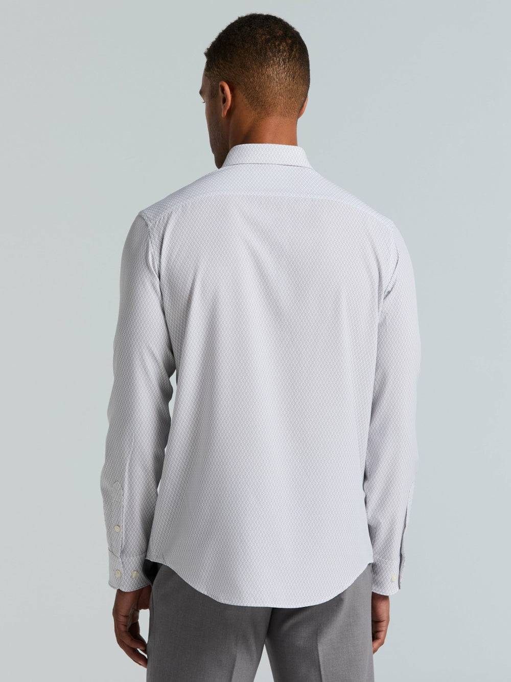 Slim Fit Total Stretch Diamond Geo Print Shirt