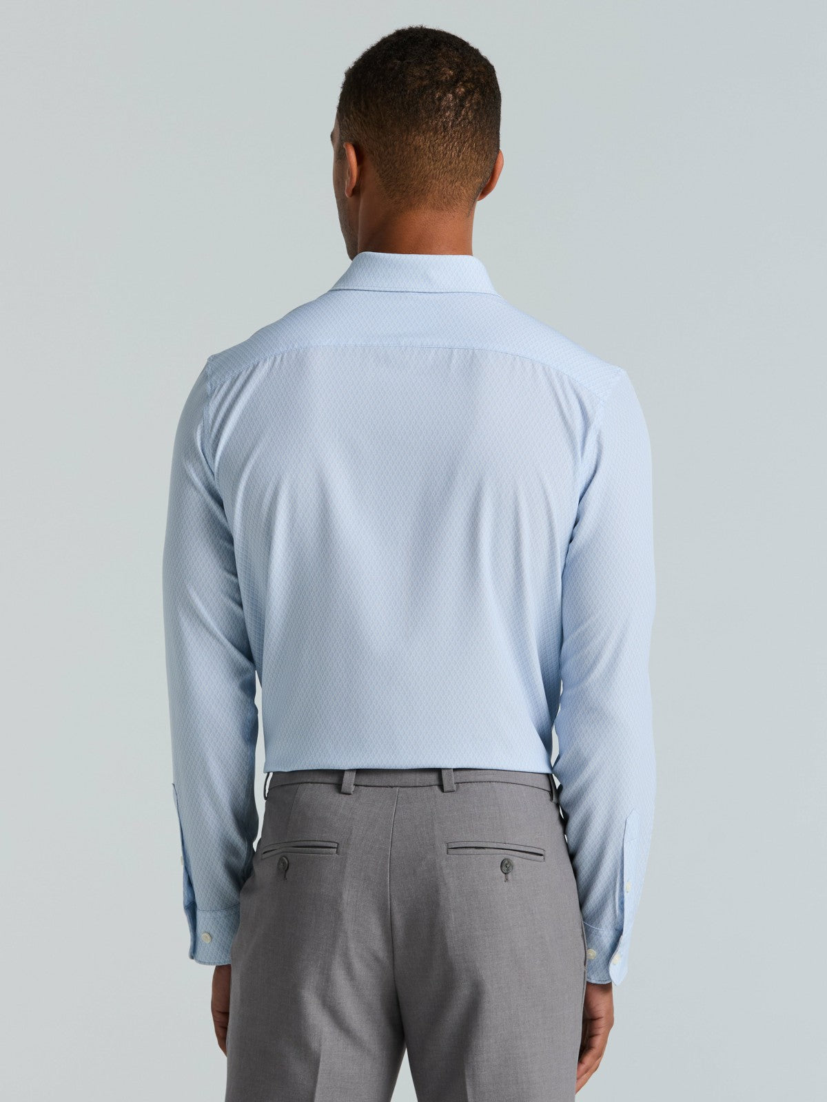 Slim Fit Total Stretch Diamond Geo Print Shirt