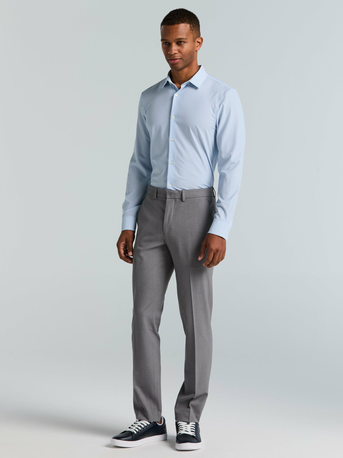 Slim Fit Total Stretch Diamond Geo Print Shirt