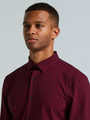 Slim Fit Geo Print Total Stretch Shirt