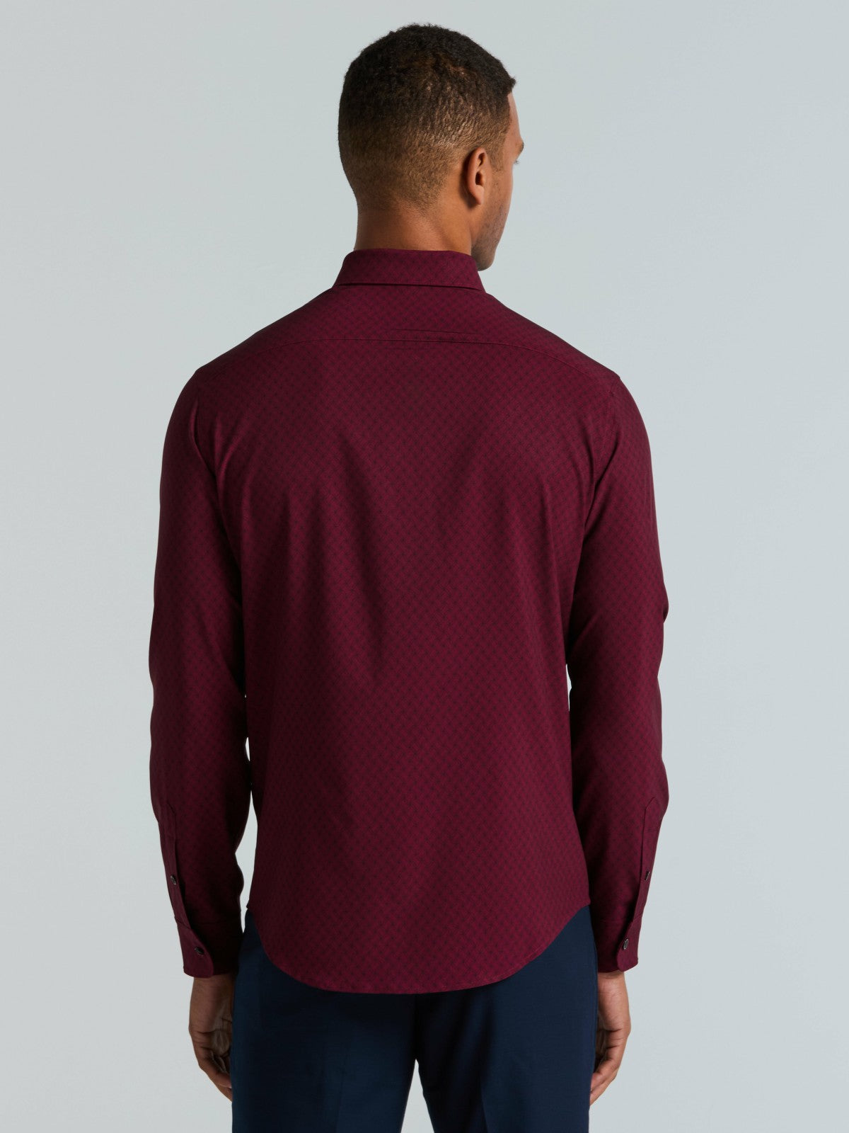 Slim Fit Geo Print Total Stretch Shirt