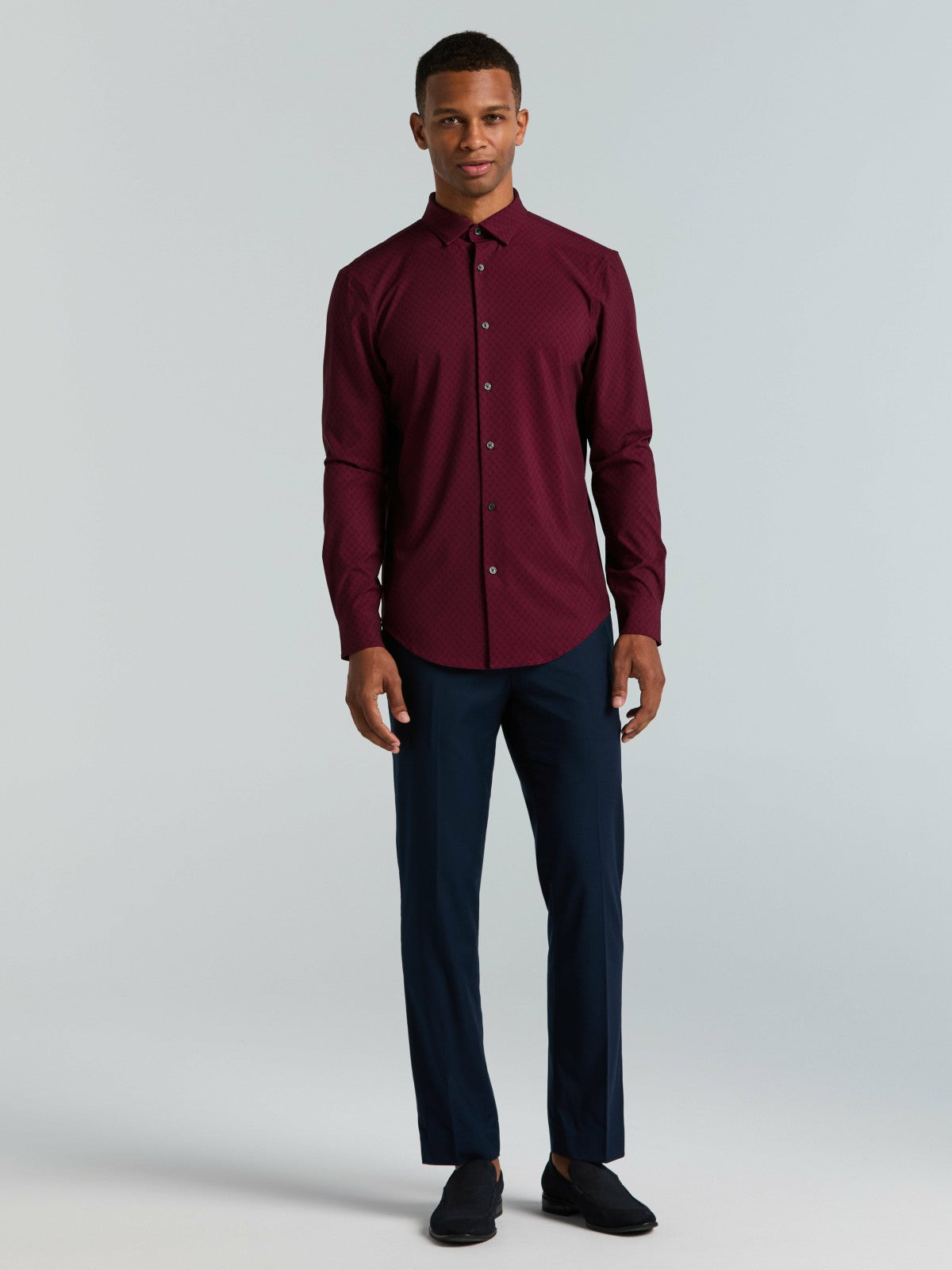 Slim Fit Geo Print Total Stretch Shirt