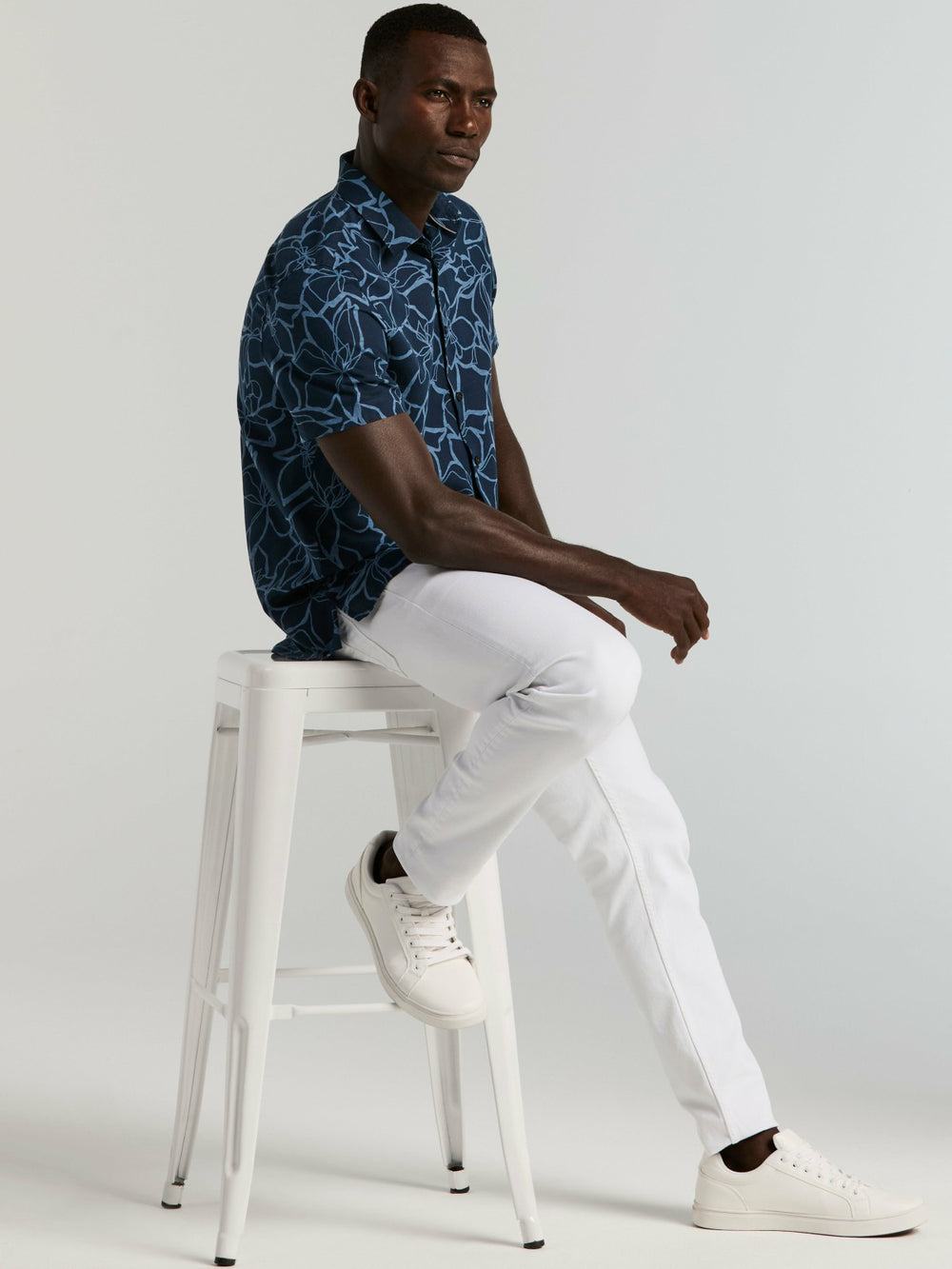Linen Floral Print Shirt