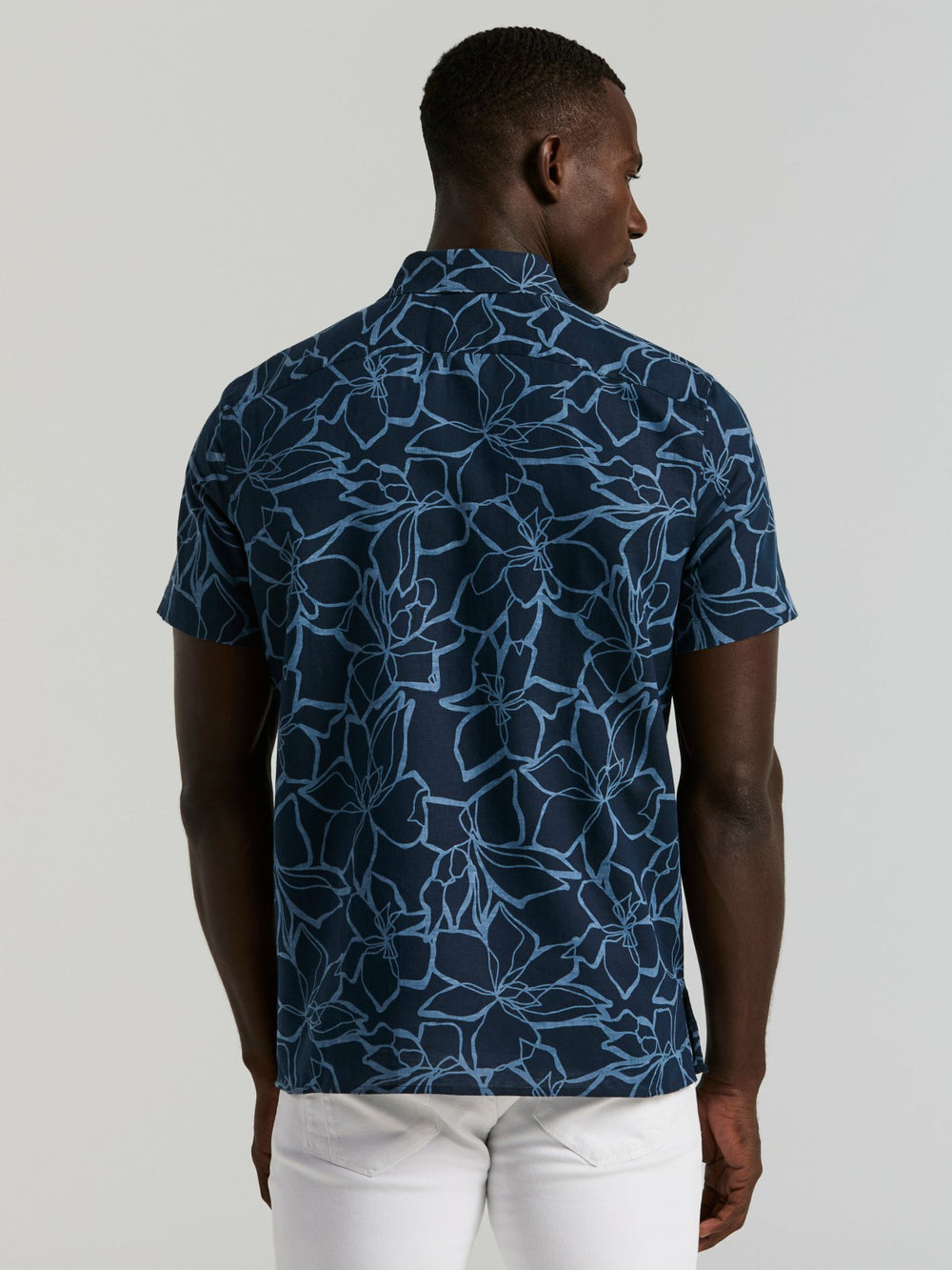 Linen Floral Print Shirt