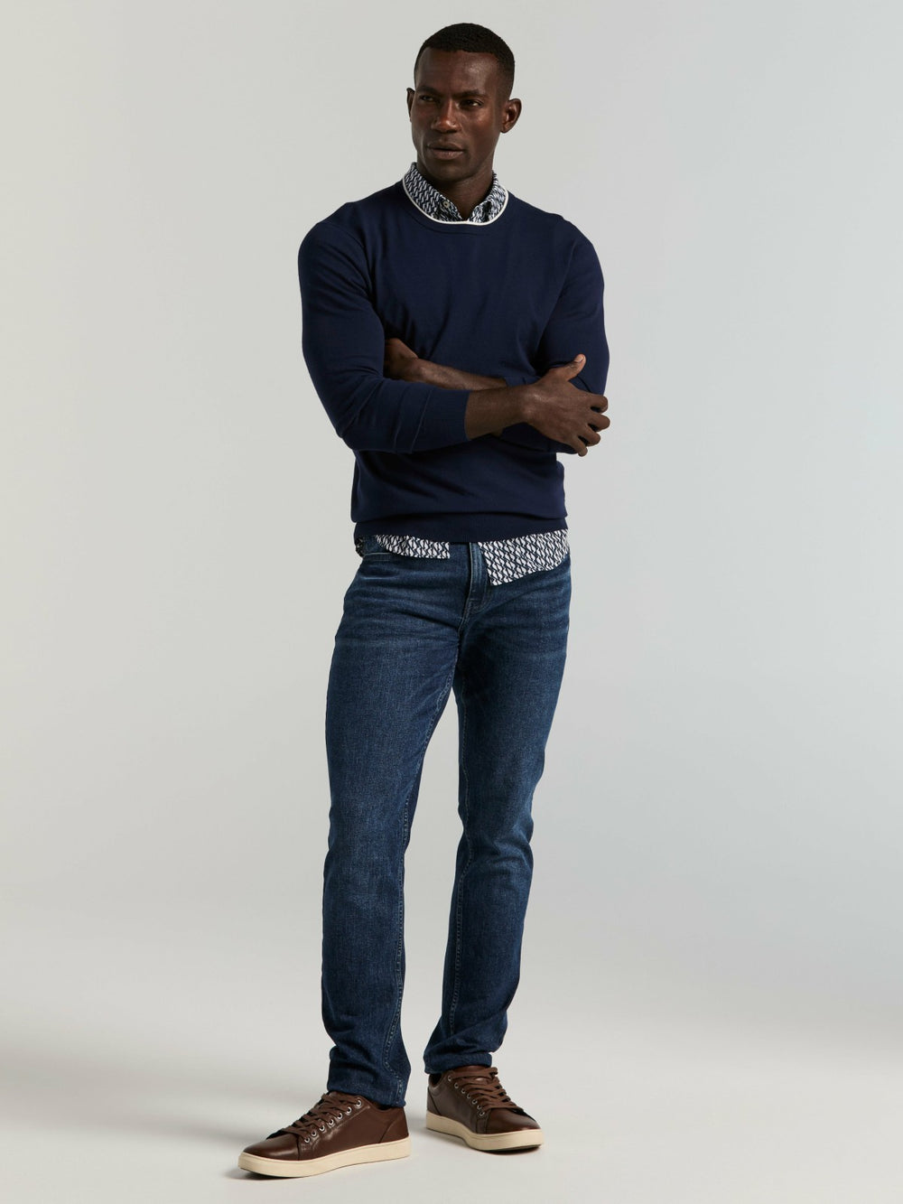 Slim Fit Wave Print Total Stretch Shirt