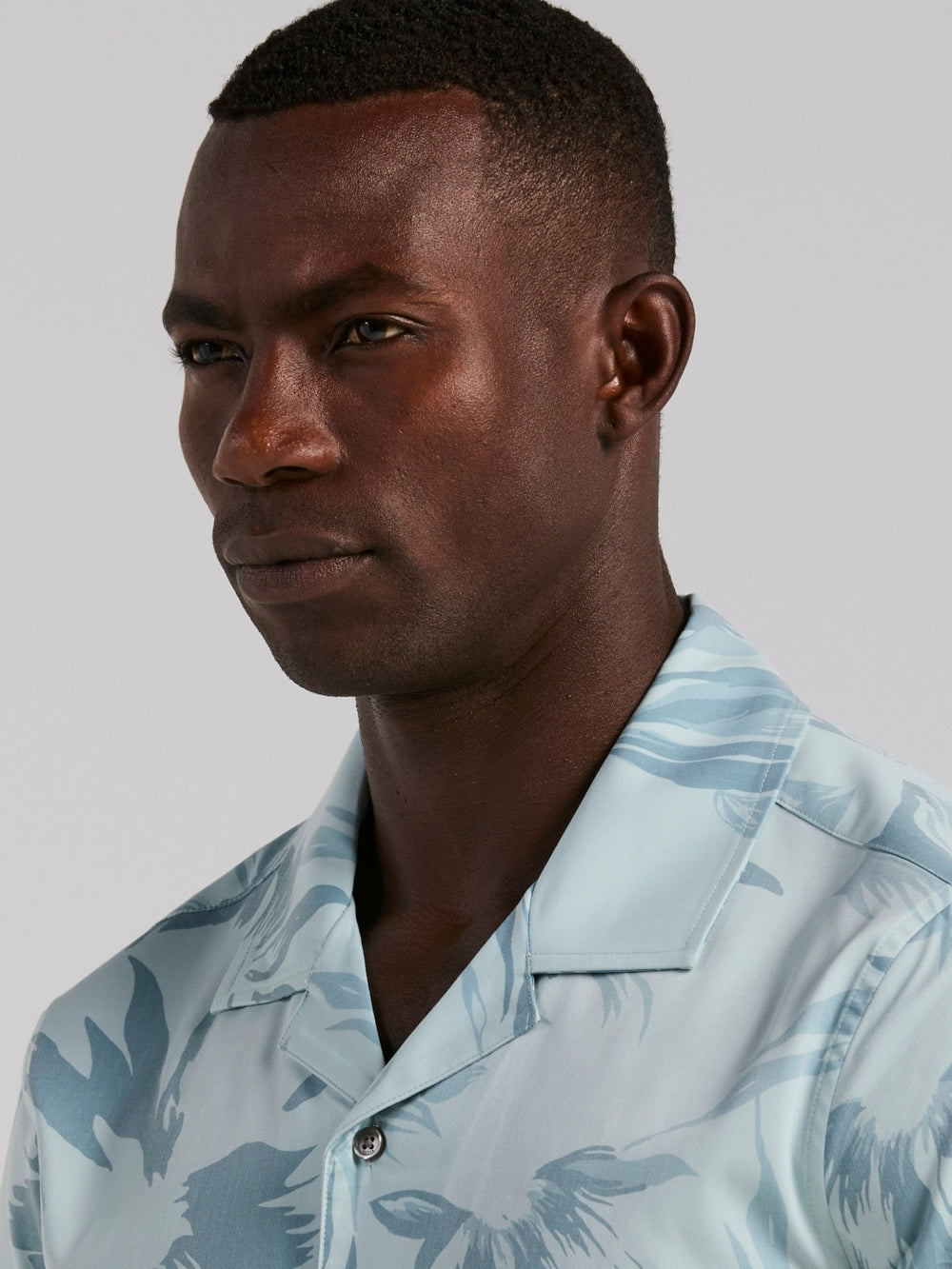 Camp Collar Floral Print Soft Touch Shirt