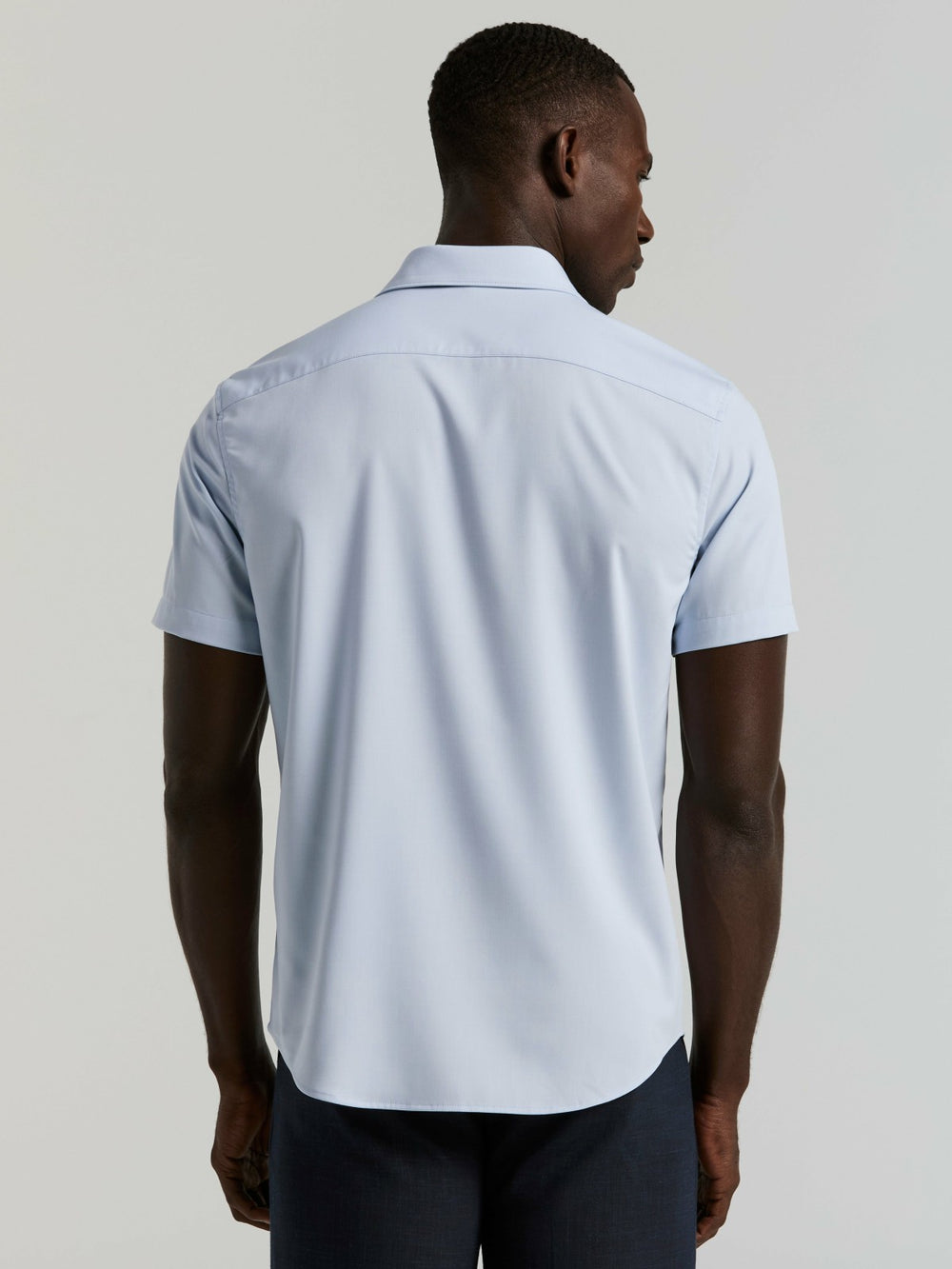 Slim Fit Total Stretch Heathered Short Sleeve Shirt